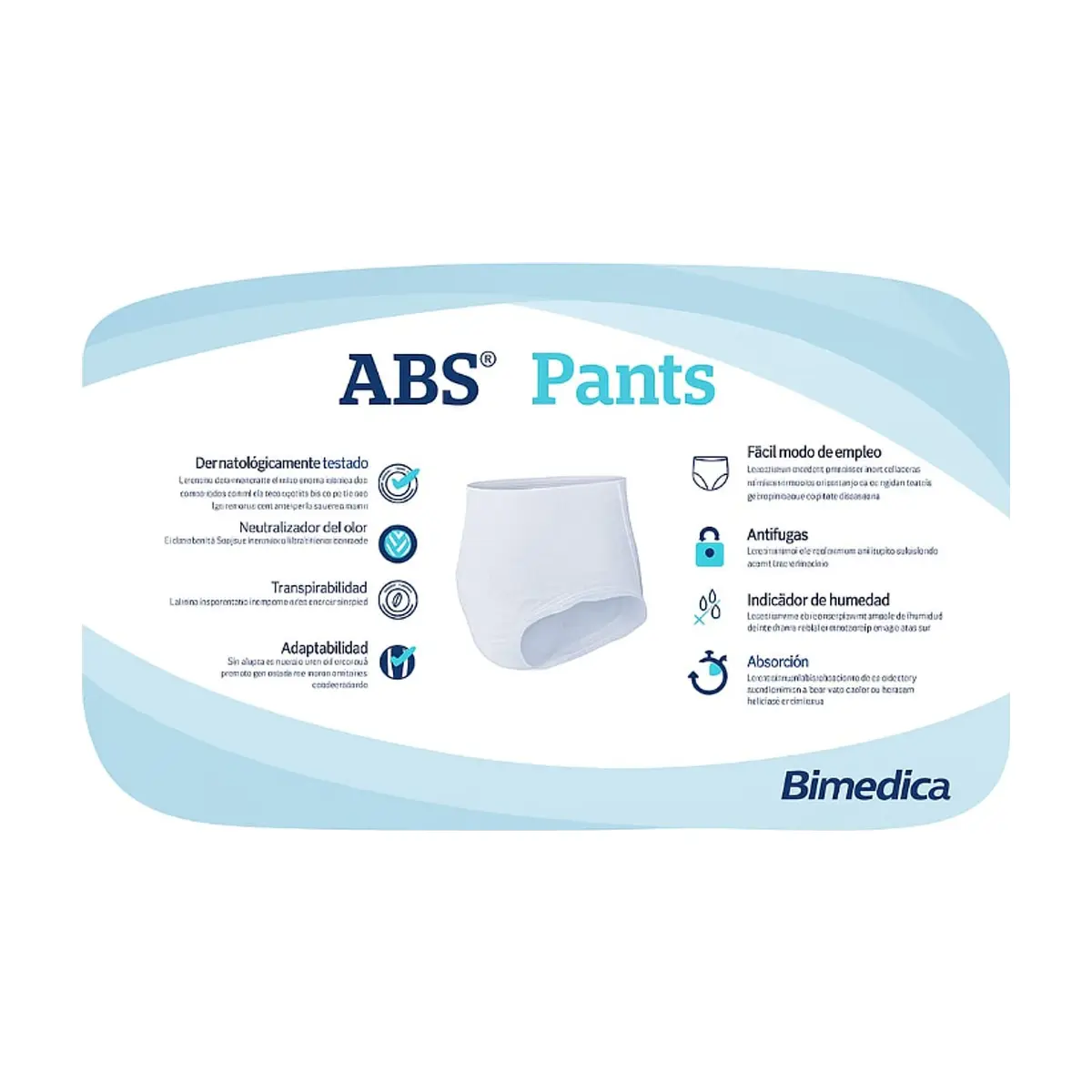 Pañales desechables para adultos talla G ABS PANTS (20 U) - Thumbnail 2