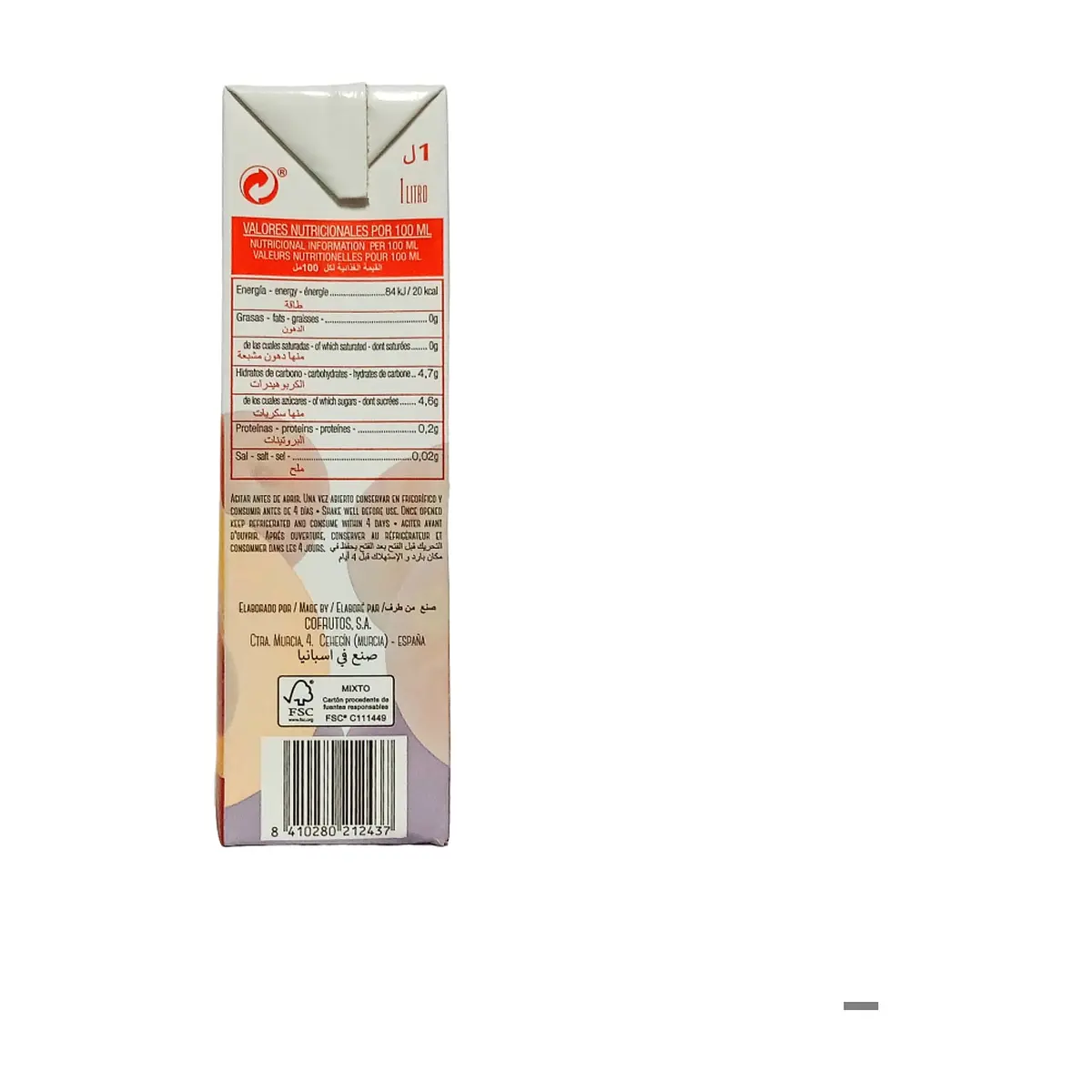 Néctar de melocotón Molinera (1 L) - Thumbnail 3