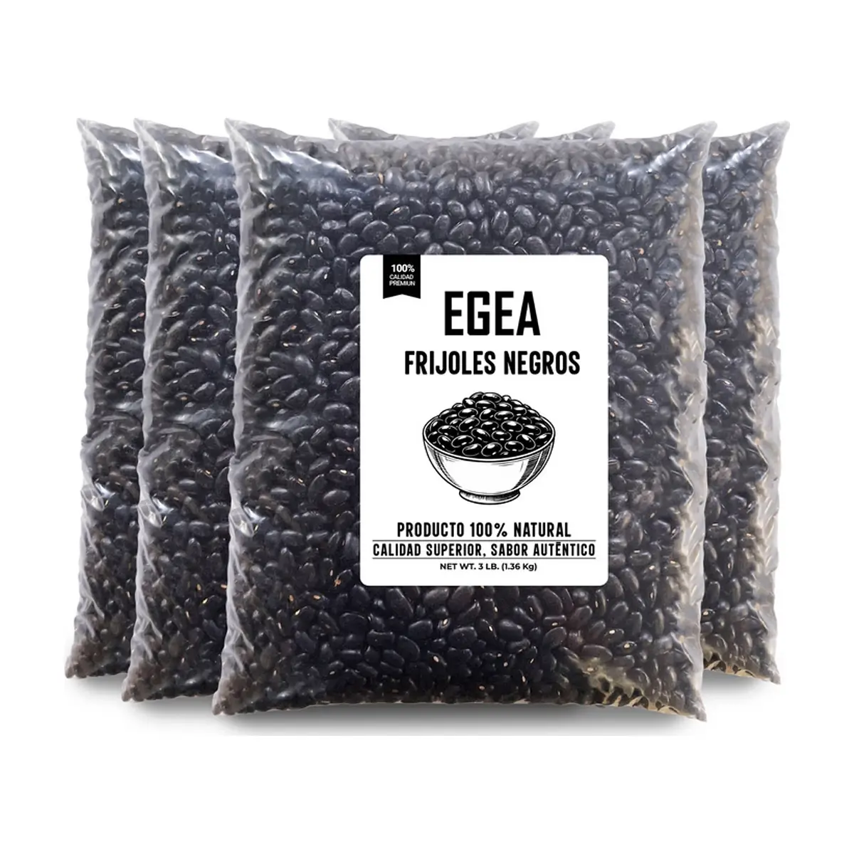 Frijoles negros EGEA (4 x 1.36 kg / 3 lb)