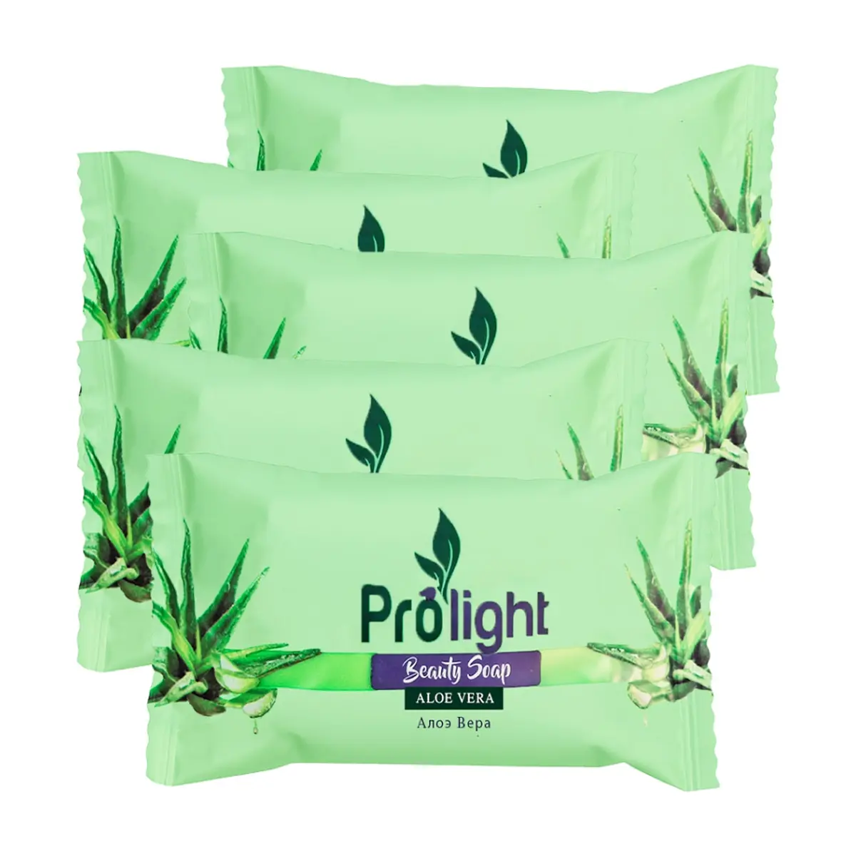 Jabón de belleza con fragancia aloe vera Prolight (5 x 100 g / 3.52 oz)