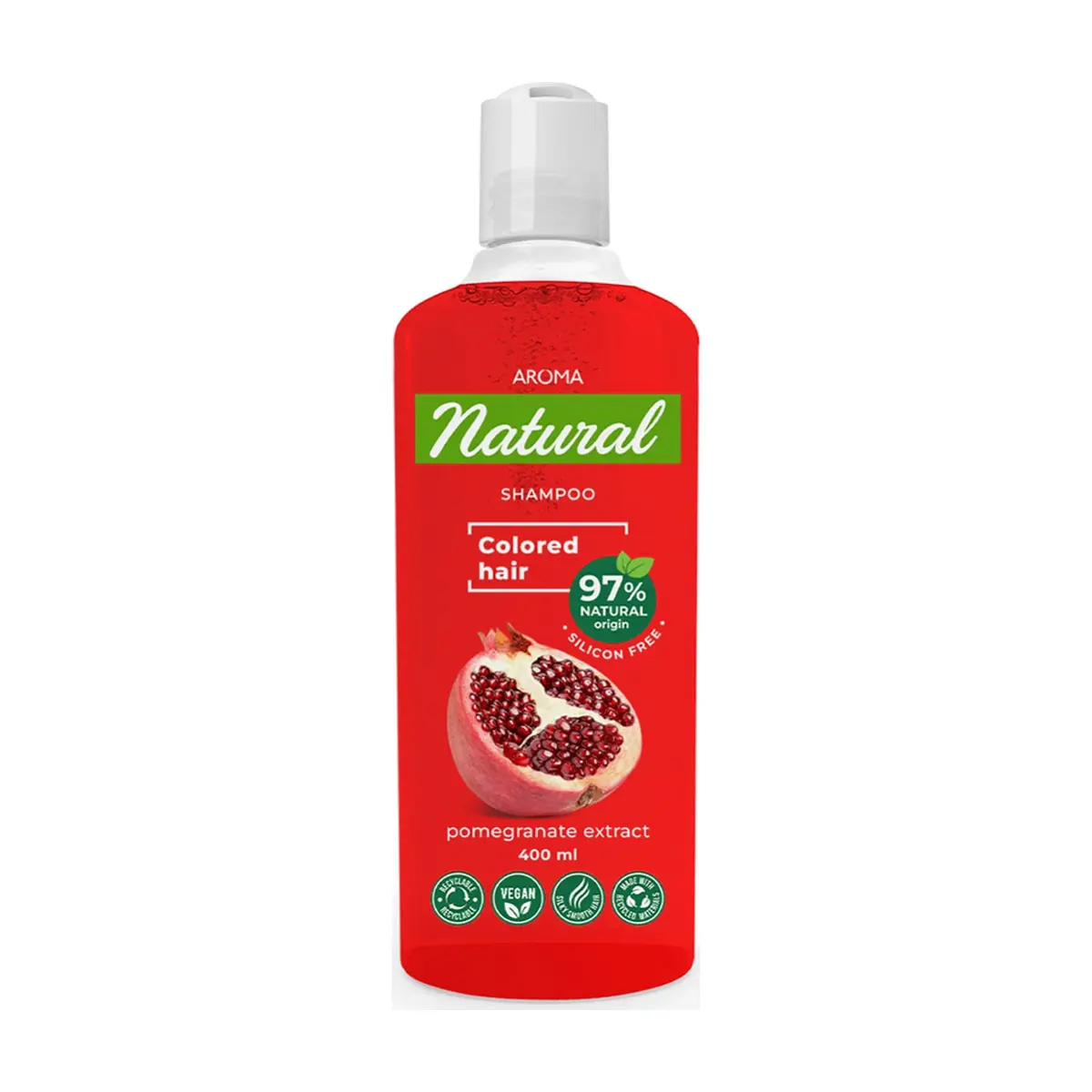 Champú para cabello teñido con extracto de granada Aroma Natural (400 ml)