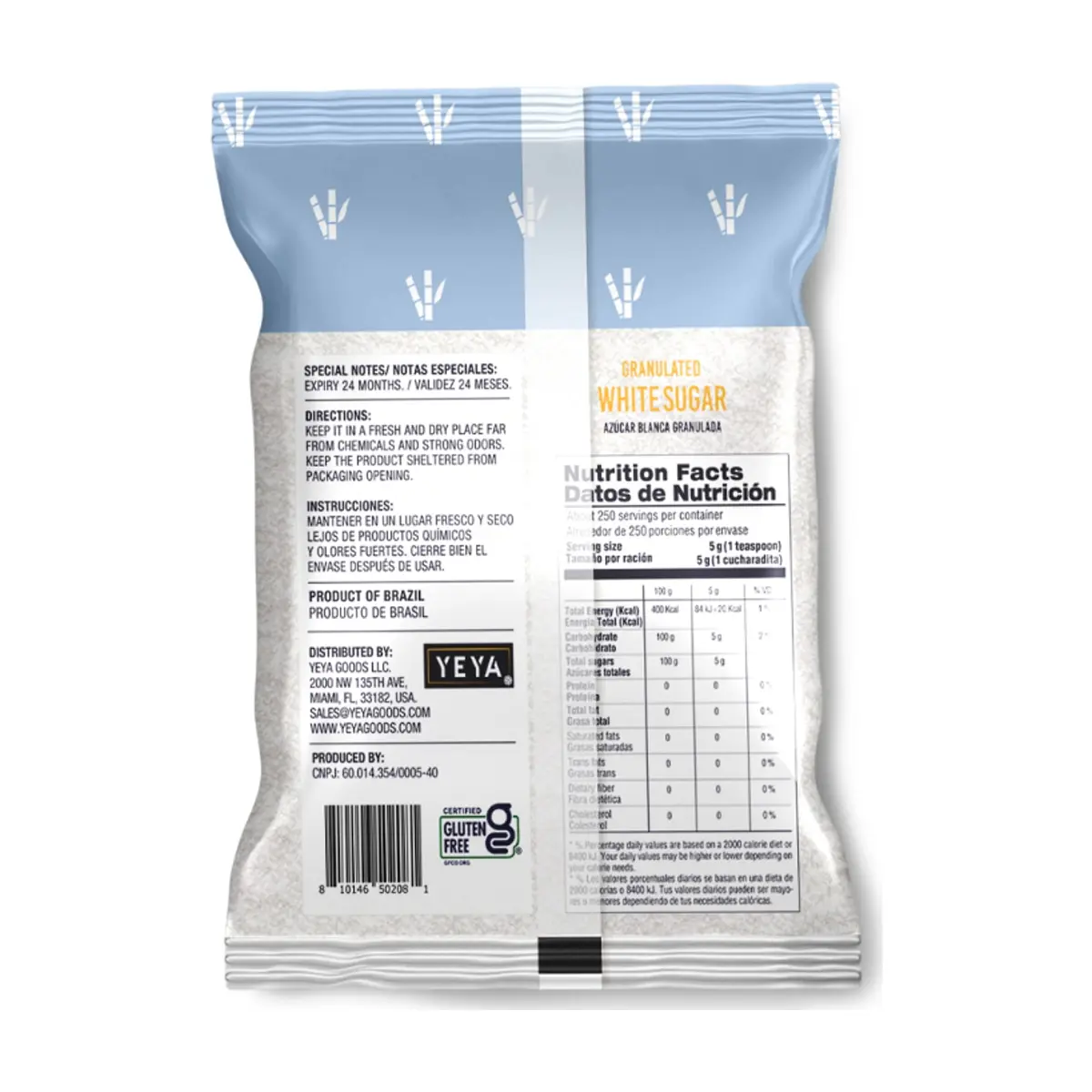 Azúcar blanca granulada YEYA (5 x 5 kg / 11 lb) - Miniatura 2