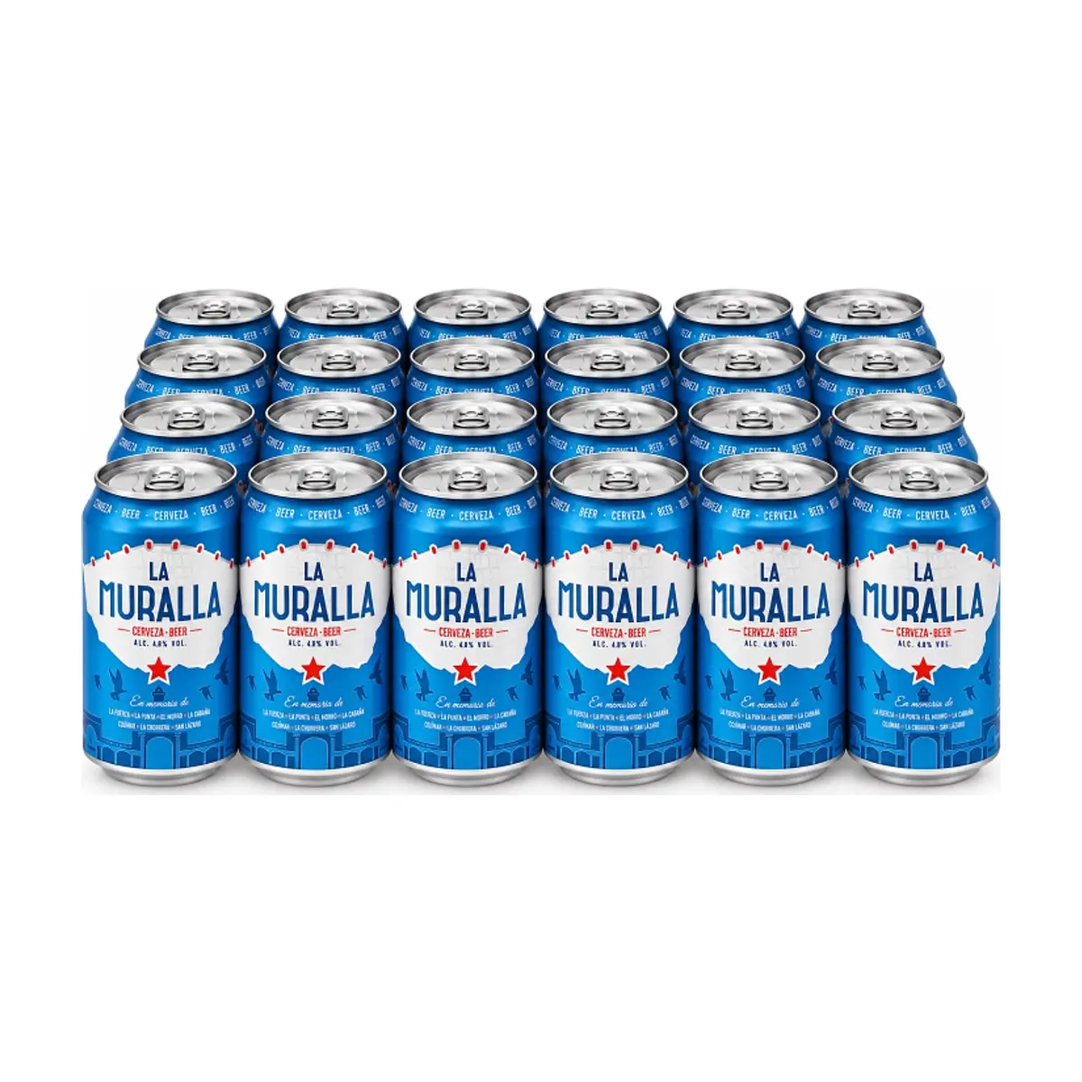 Cerveza lager La Muralla (24 x 330 ml)