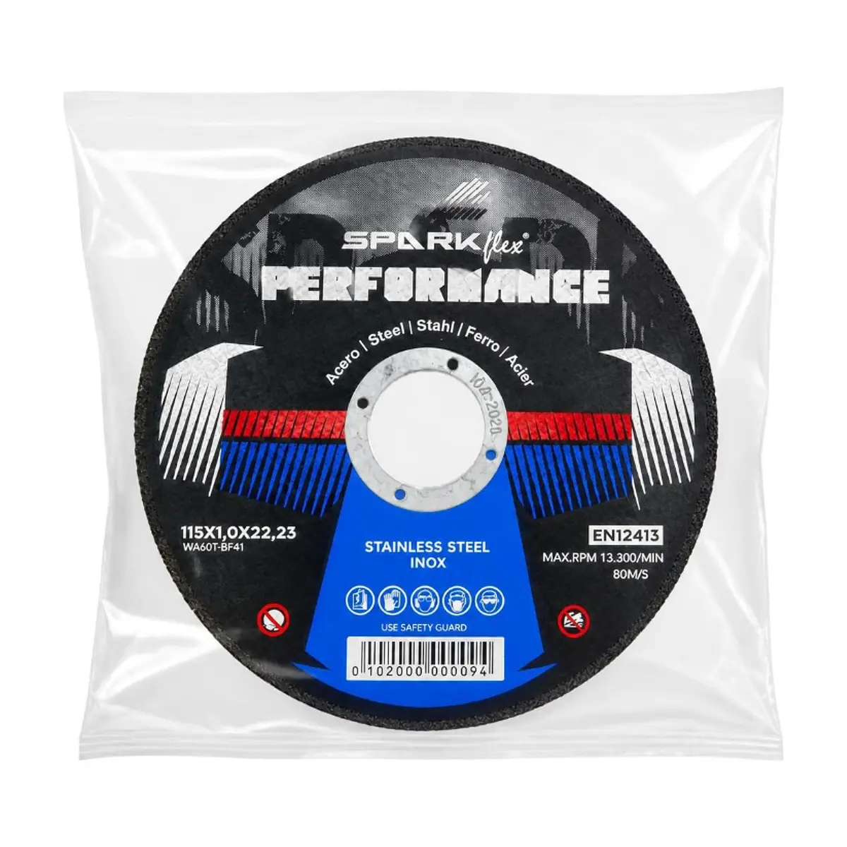 Disco de corte de acero 115 x 1 x 22.23 mm 80 m/s Sparkflex Performance - Miniatura 3