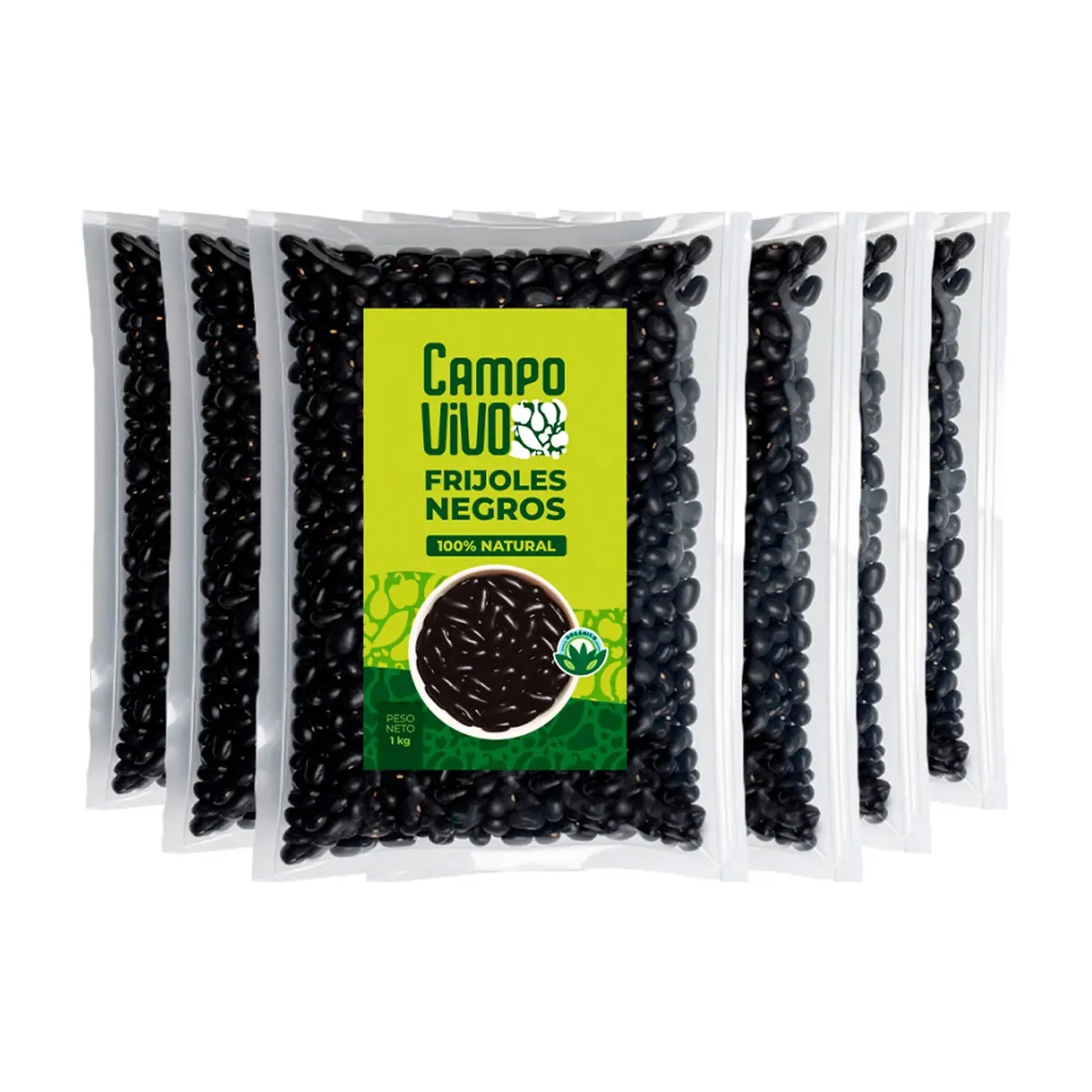Frijoles negros Campo Vivo (6 x 1 kg / 2.2 lb)