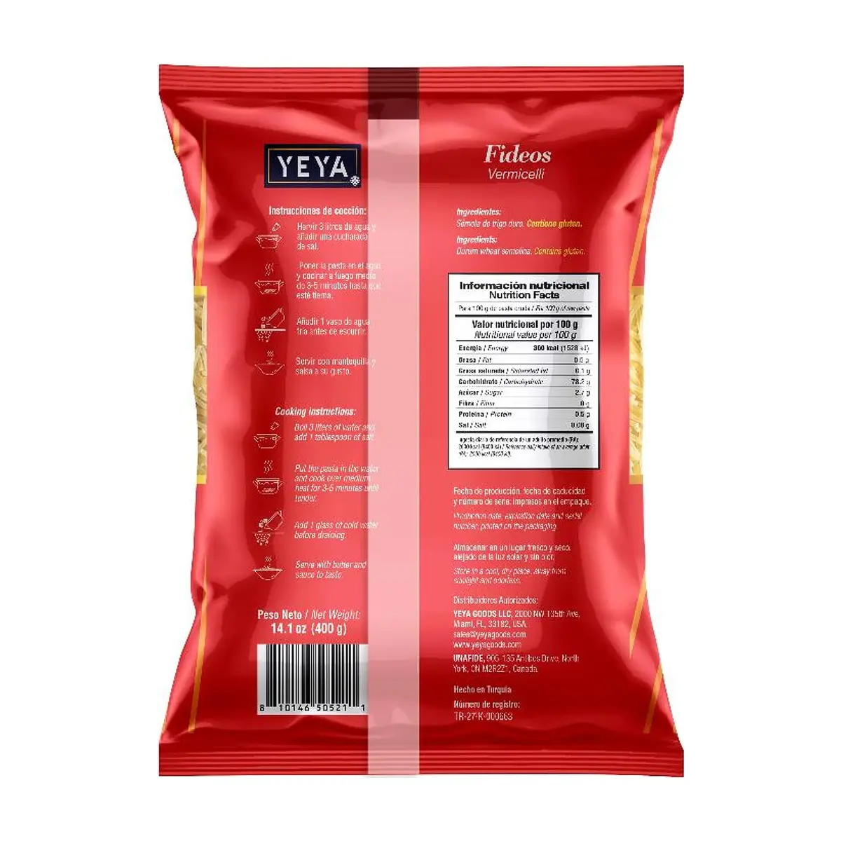 Fideos YEYA (400 g / 14.1 oz) - Thumbnail 3