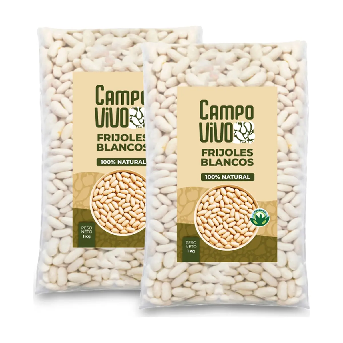 Frijoles blancos Campo Vivo (2 x 1 kg / 2.2 lb)