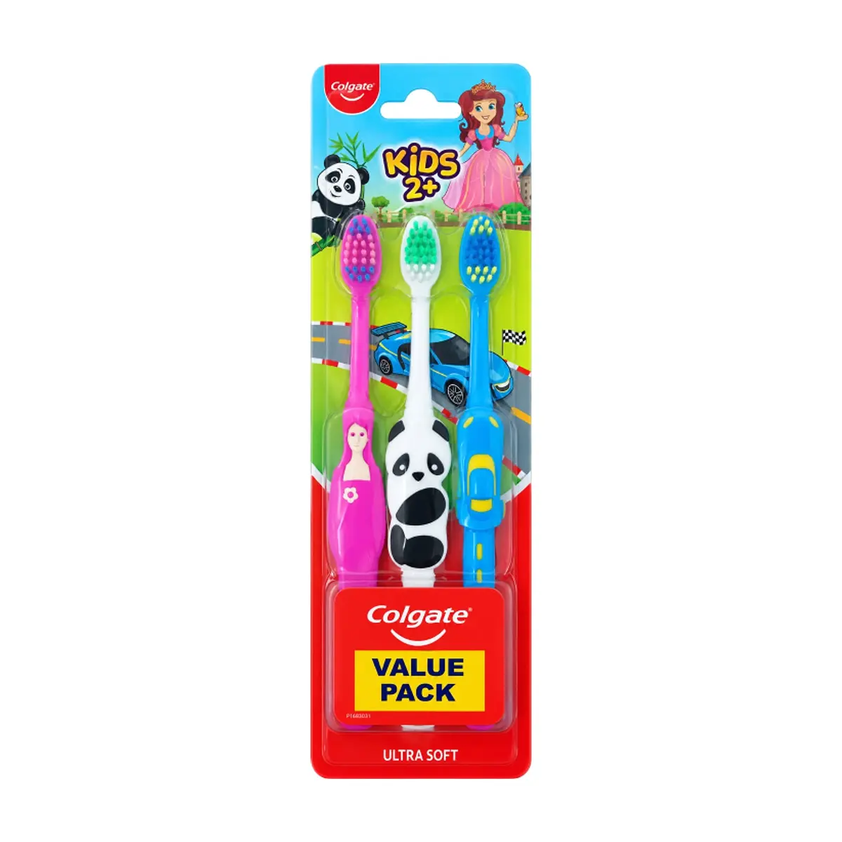 Cepillos dentales infantiles Colgate Kids 2+ Ultra Soft (3 U)