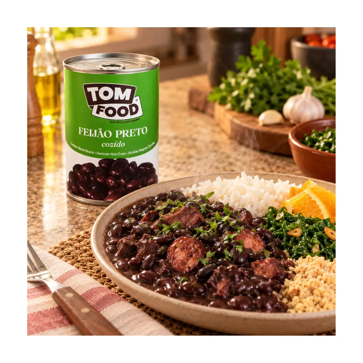 Frijoles negros cocidos Tom Food (12 x 425 g / 15 oz) - Thumbnail 5