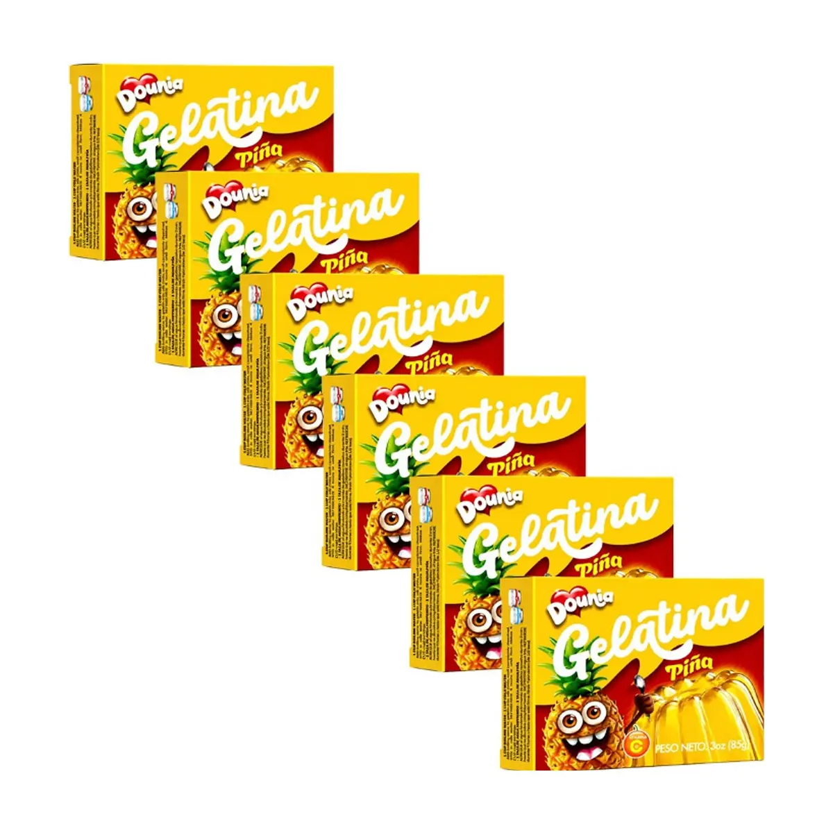 Gelatina con sabor a piña Dounia ( 6 X 85 g / 3 oz) - Miniatura 1