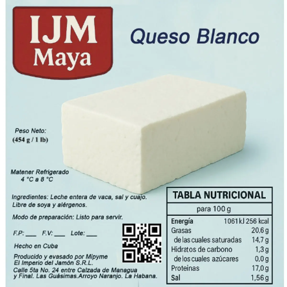 Queso blanco IJM Maya (454 g / 1 lb) - Miniatura 2