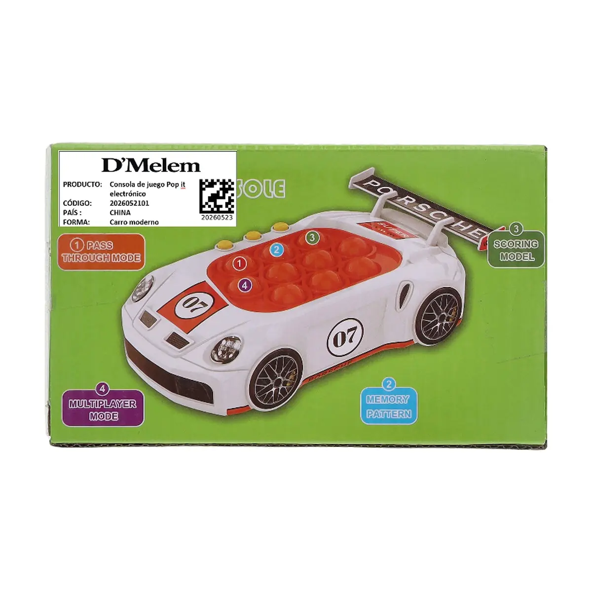 Consola de juego Pop it electrónico D'melem - Miniatura 4