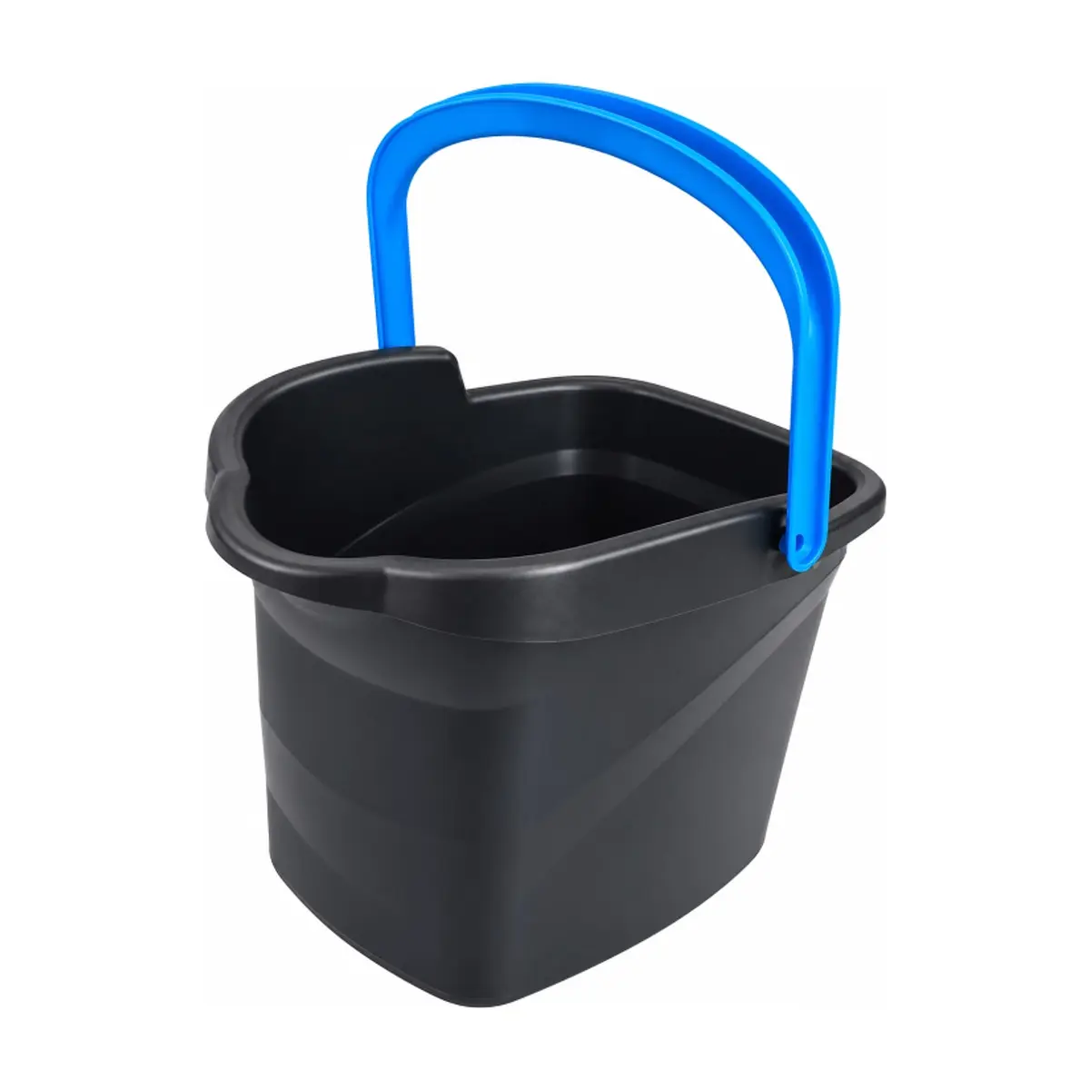 Cubo plástico multiusos negro con asa reforzada La Finca - Imagen 1