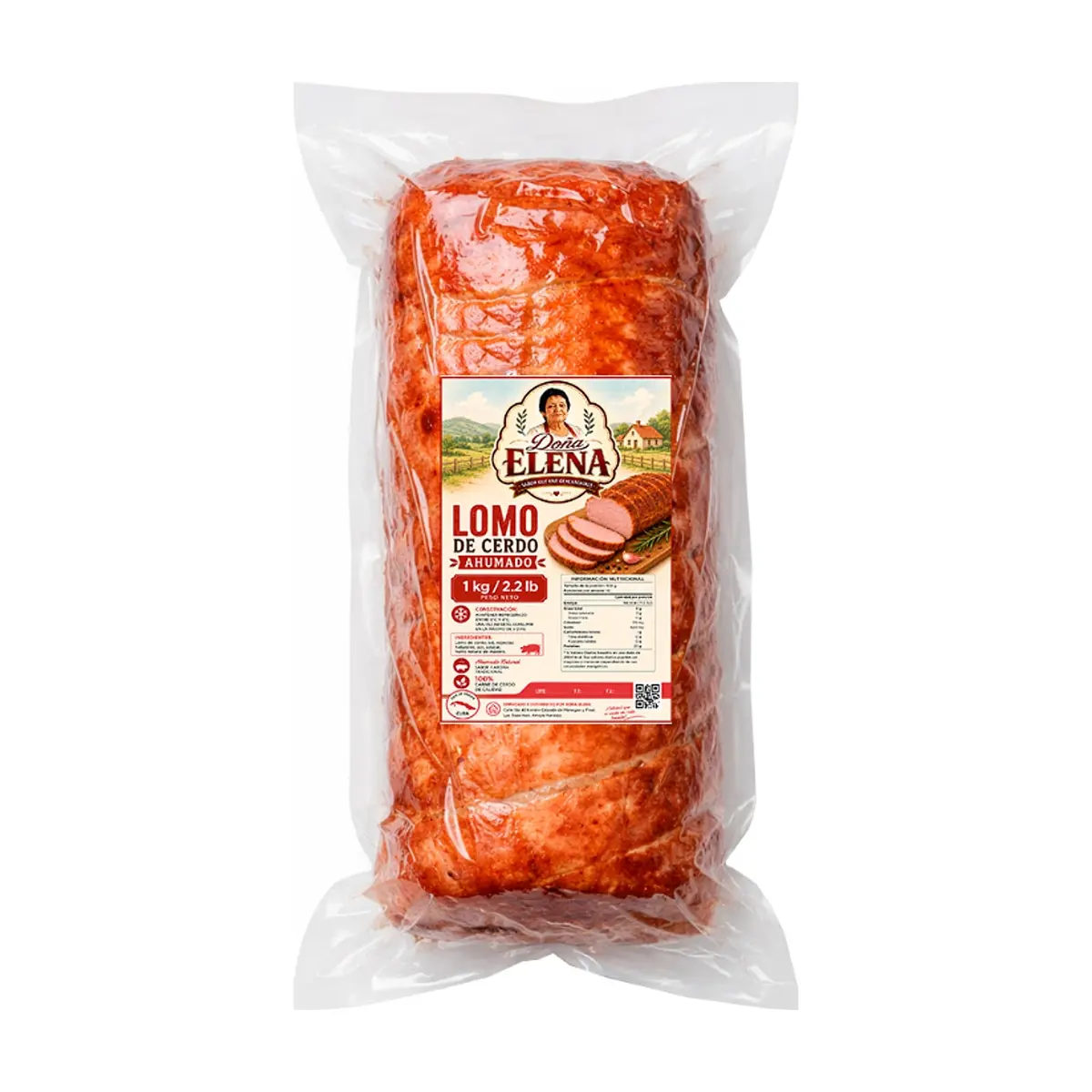 Lomo de cerdo ahumado Doña Elena (1 kg / 2.2 lb) - Miniatura 1