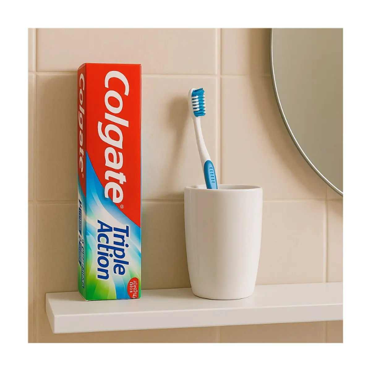 Pasta de dientes triple acción sabor menta intenso Colgate (2 x 75 ml) - Thumbnail 4