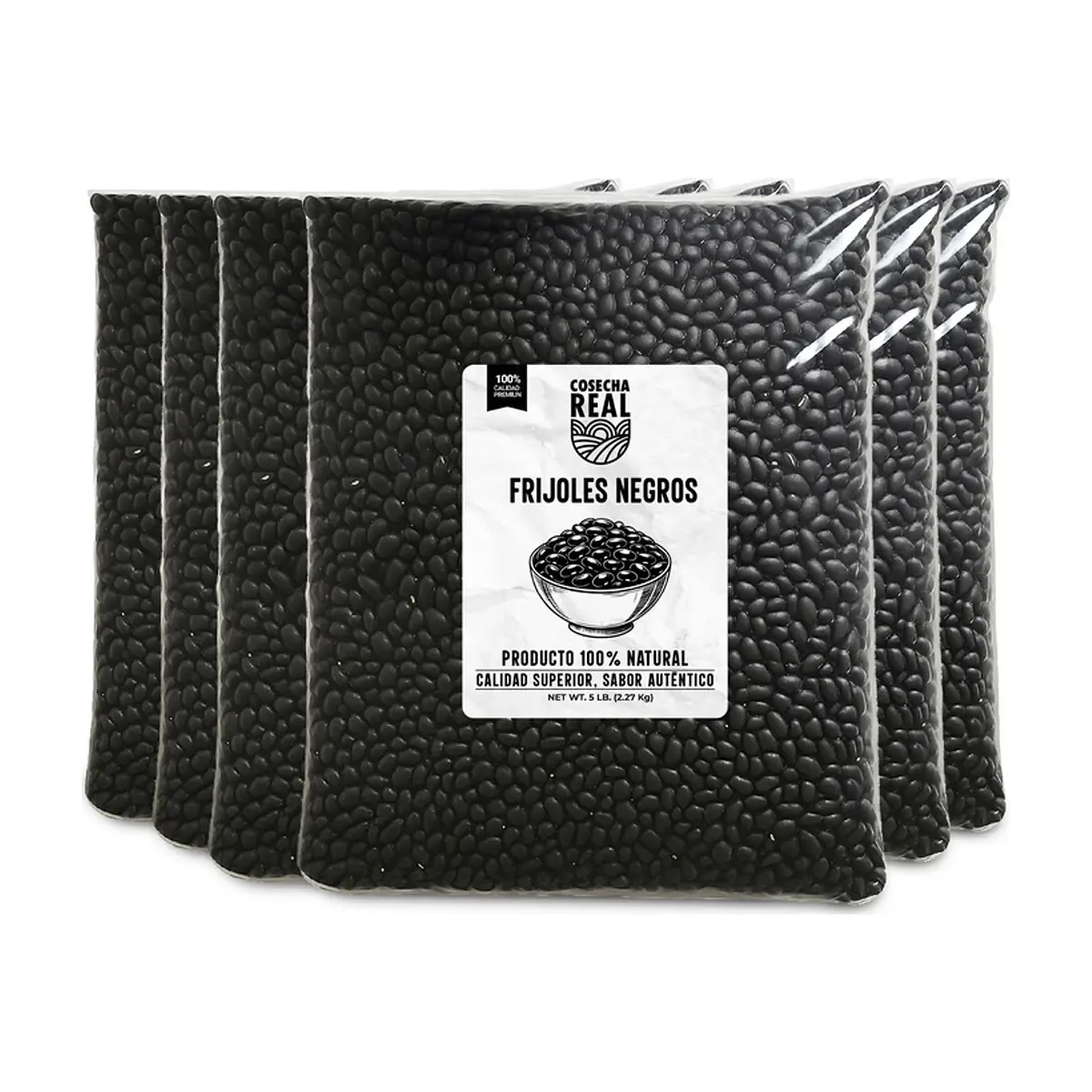 Frijoles negros Cosecha Real (6 x 2.27 kg / 5 lb)