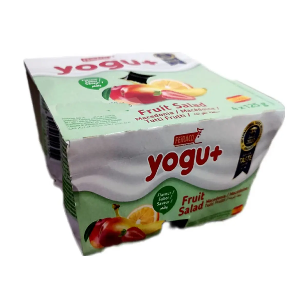 Yogurt sabor macedonia Yogu+ Feiraco (4 x 125 g / 4.41 oz) - Miniatura 5