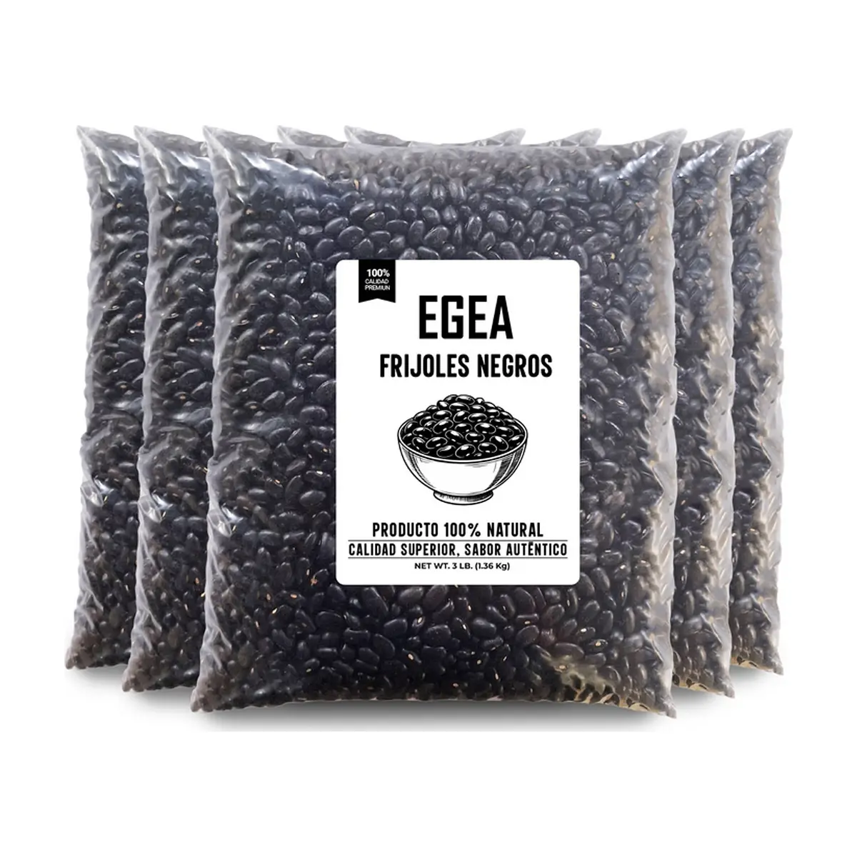Frijoles negros EGEA (5 x 1.36 kg / 3 lb)