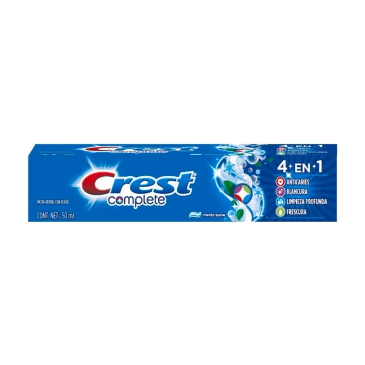 Pasta dental con flúor 4 en 1 Crest (50 ml)
