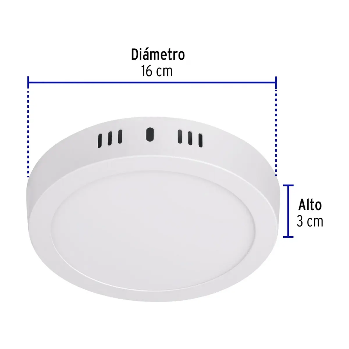 Luminario redondo blanco LED 12 W Volteck PLA-205L - Thumbnail 6
