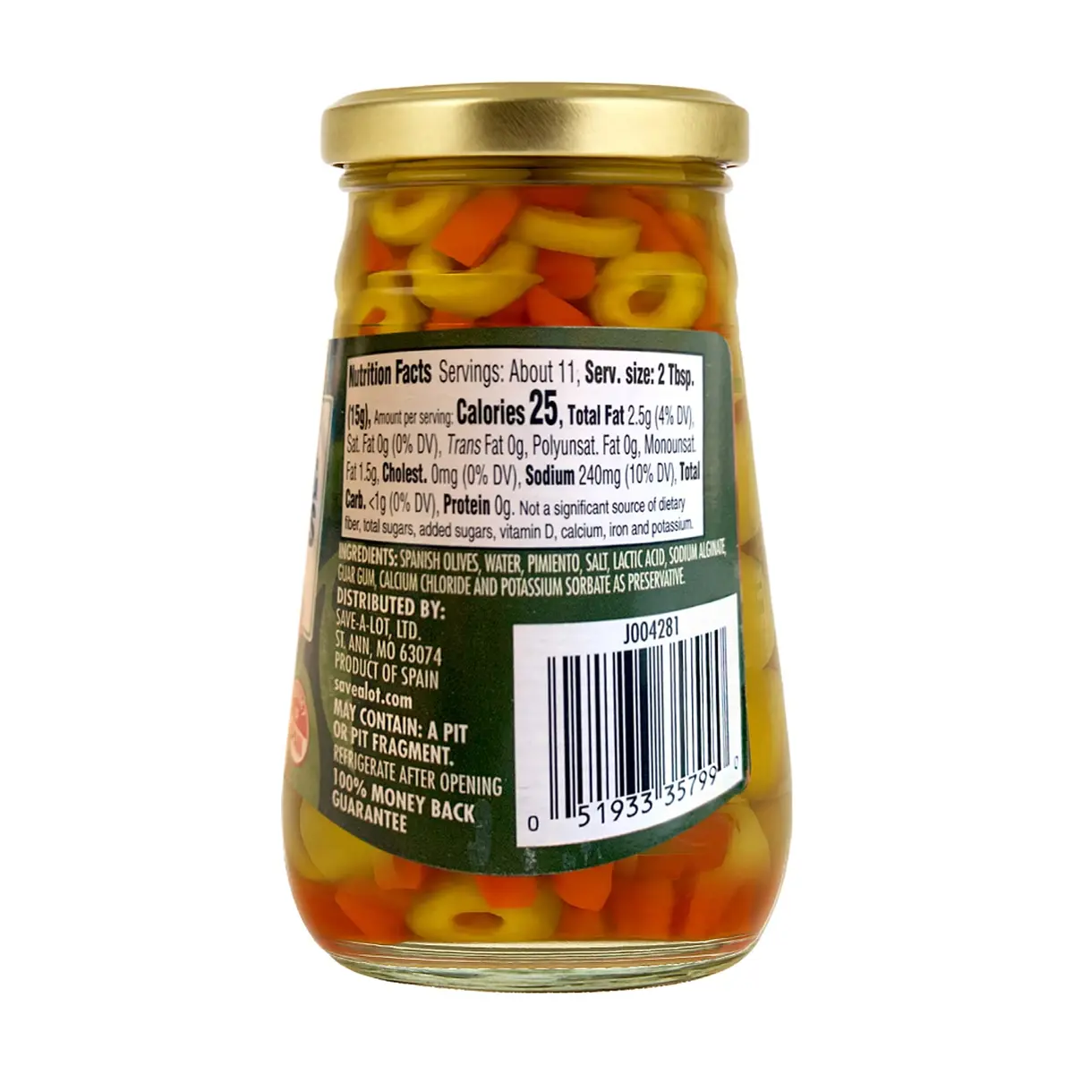 Aceitunas manzanilla en rodajas con pimiento Kurtz (163 g / 5.57 oz) - Thumbnail 2