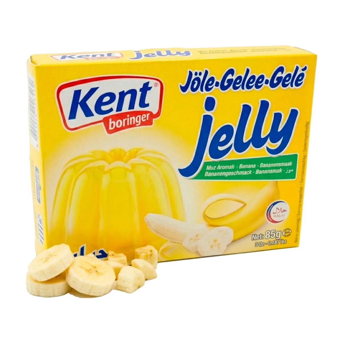 Gelatina con sabor a plátano Kent Boringer (85 g / 3 oz)