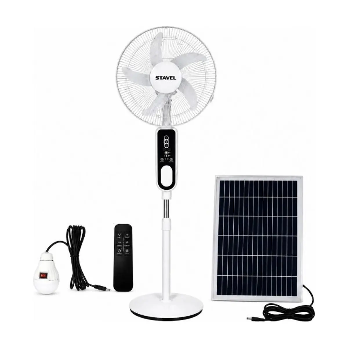 Ventilador Solar Recargable de 16 pulgadas STAVEL