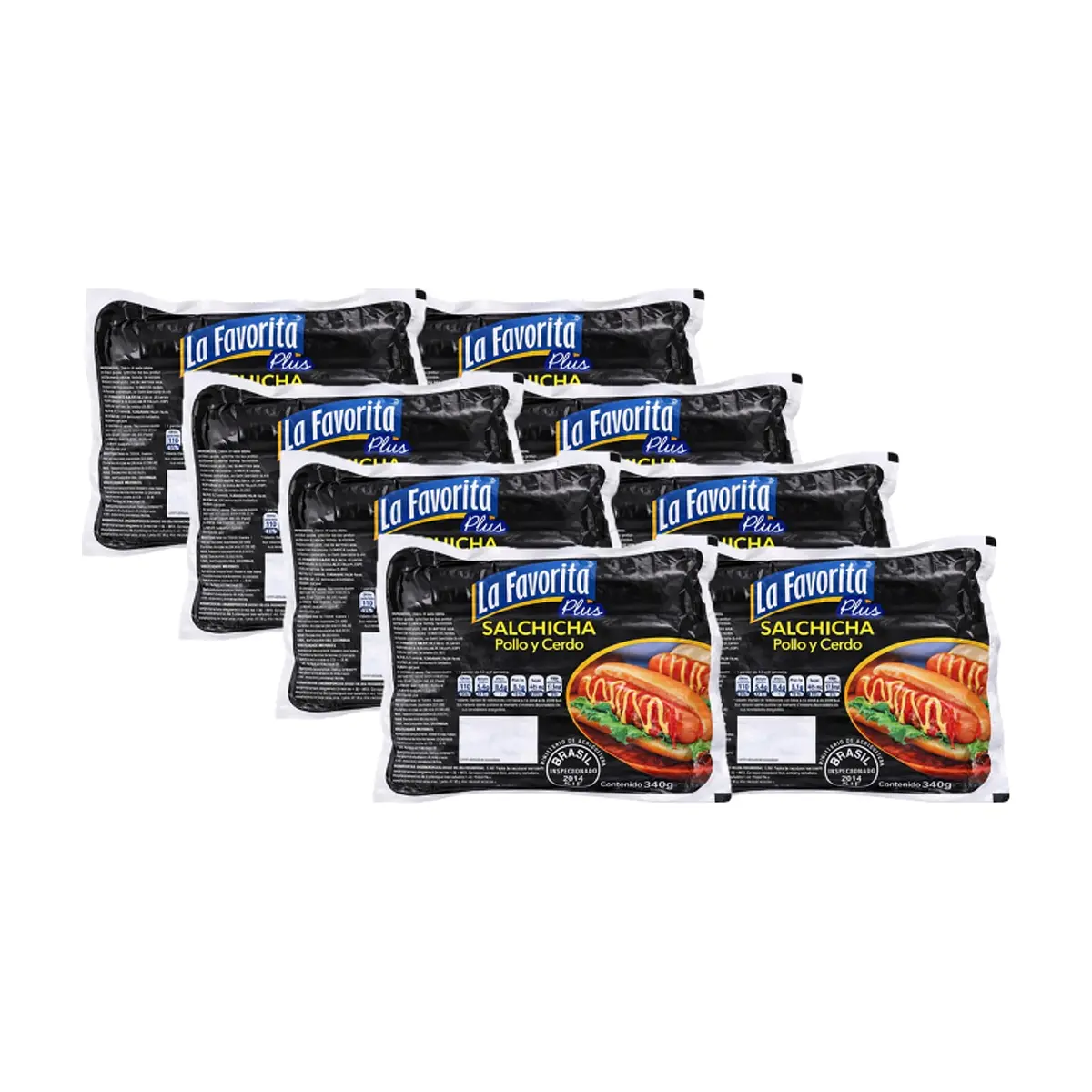 Salchichas de pollo y cerdo La Favorita (8 x 340 g / 12 oz) - Miniatura 1