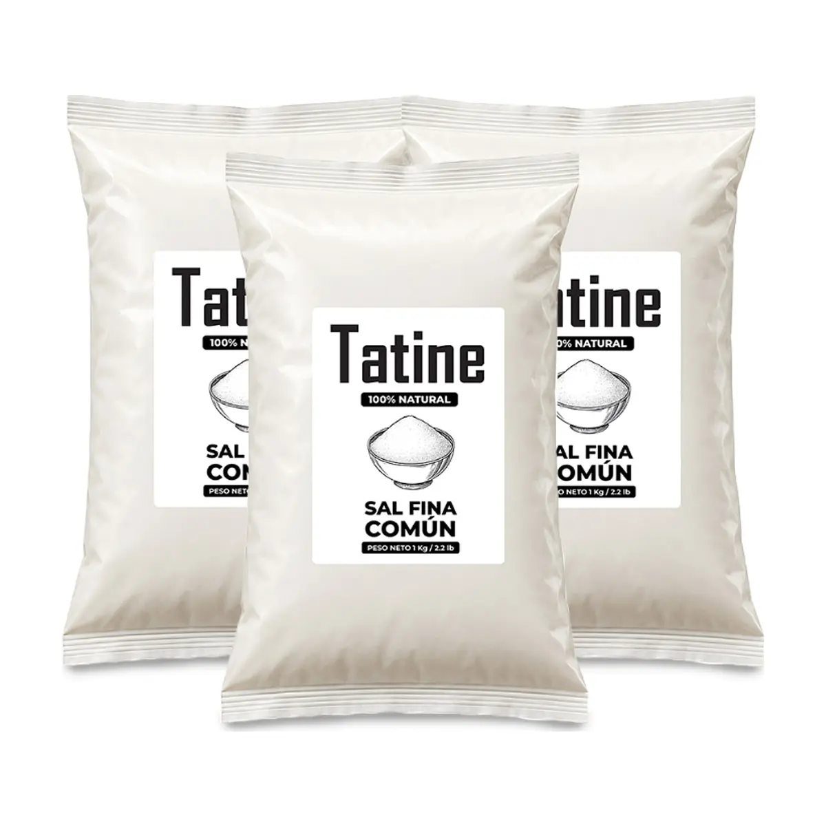Sal fina común Tatine (3 x 1 kg / 2.2 lb)