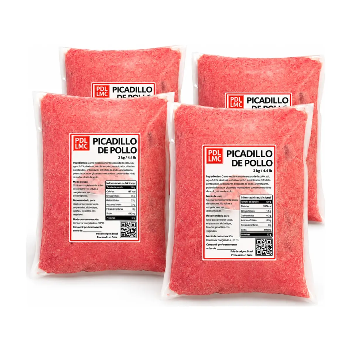Picadillo de pollo PDL LMC (4 x 2 kg / 4.4 lb) - Imagen 1