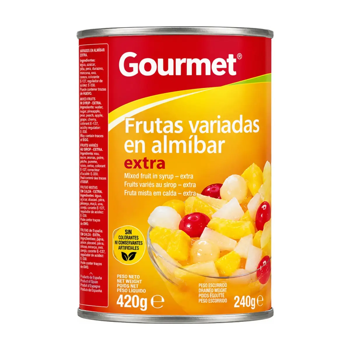 Frutas variadas en almíbar Gourmet (420 g / 14.8 oz) - Miniatura 1