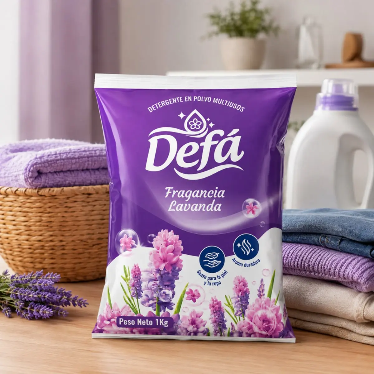 Detergente en polvo multiusos fragancia de lavanda Defá (3 x 1 kg / 2.2 lb) - Thumbnail 4