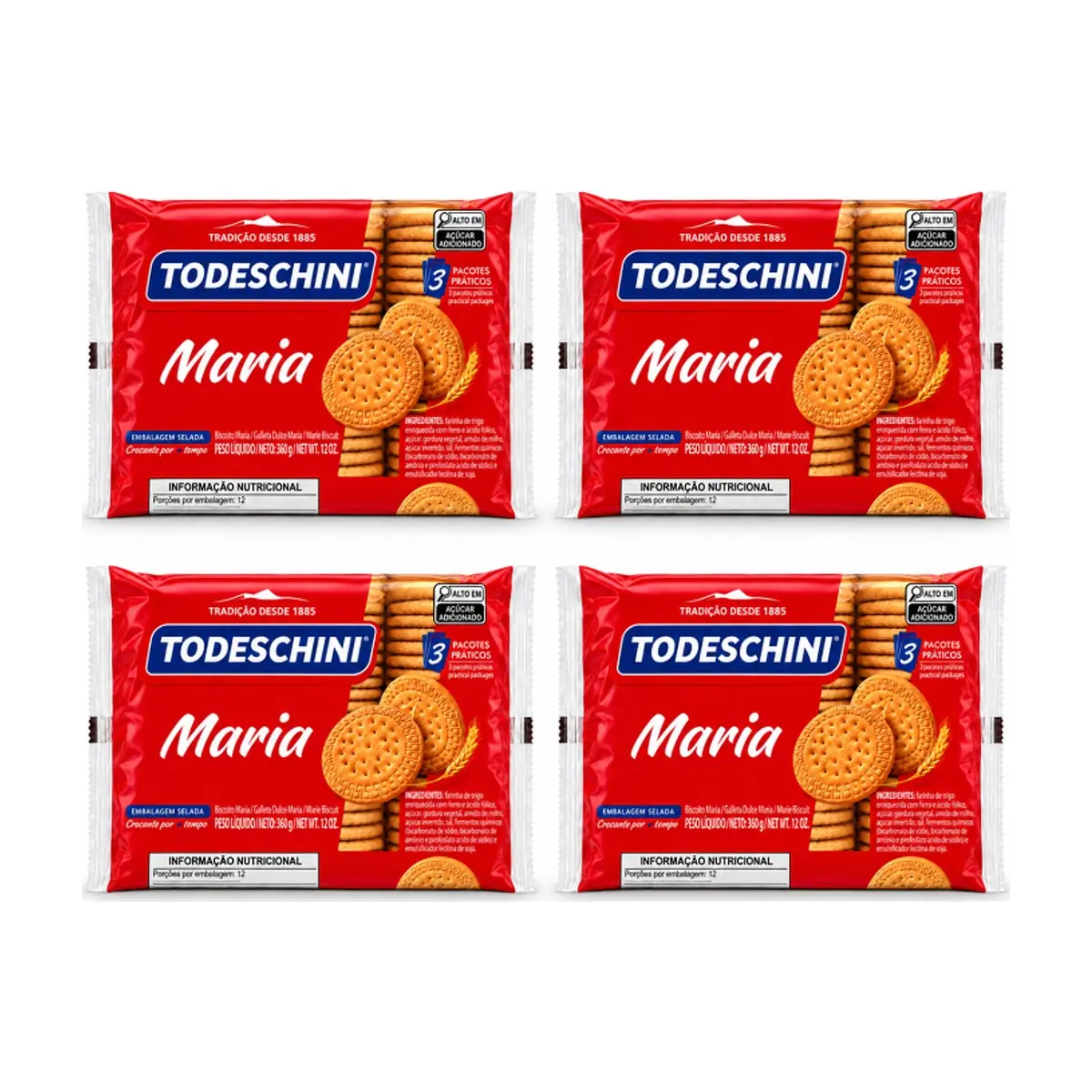Galletas María Todeschini (4 x 360 g / 12.7 oz)