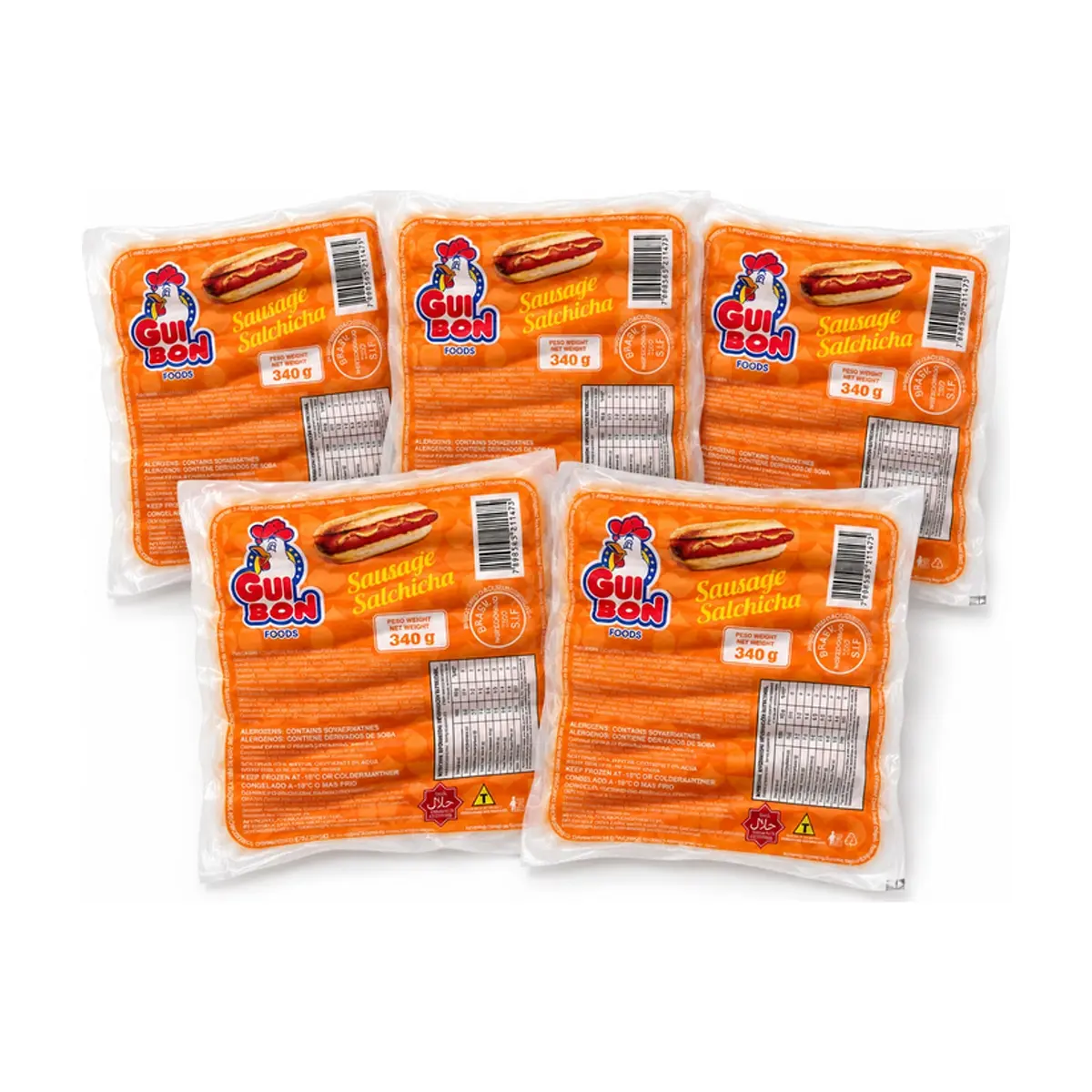 Salchichas de pollo Gui Bon Foods (5 x 340 g / 12 oz)