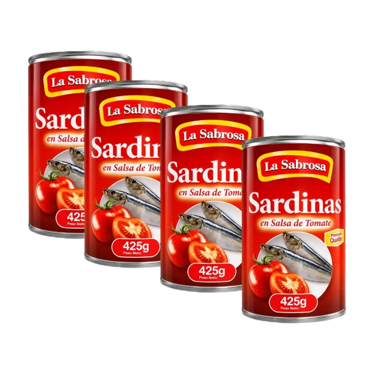 Sardinas en salsa de tomate La Sabrosa (4 x 425 g / 14.99 oz) - Imagen 1