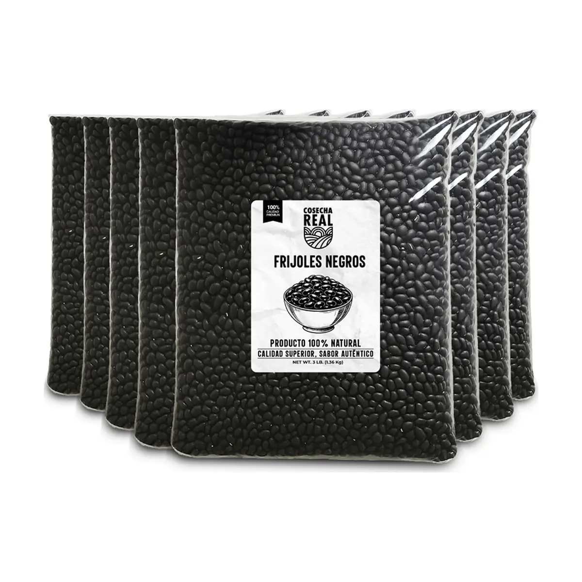Frijoles negros Cosecha Real (8 x 1.36 kg / 3 lb)