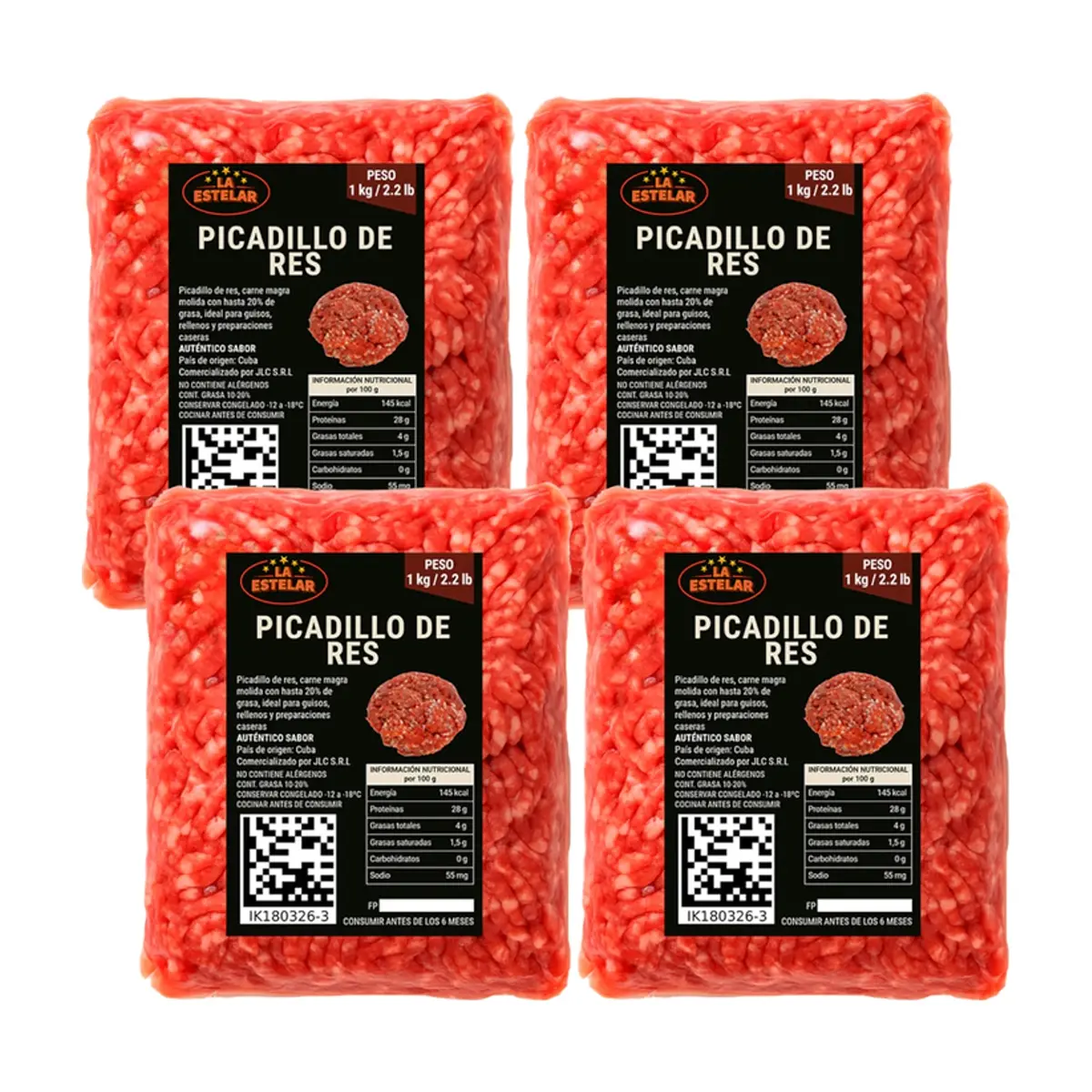 Picadillo de res La Estelar (4 x 1 kg / 2.2 lb) - Imagen 1