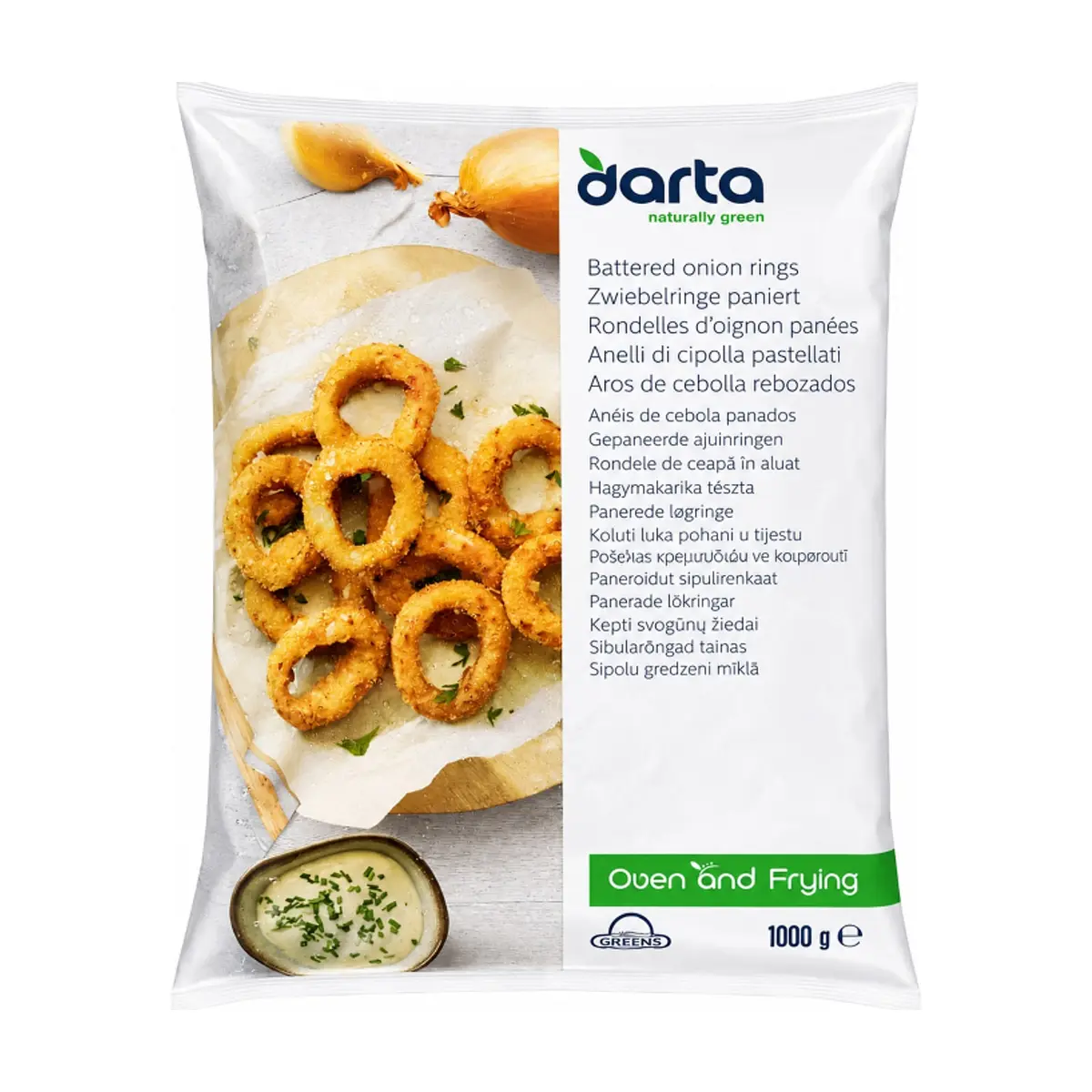 Aros de cebolla rebozados Darta (1 kg / 2.2 lb)