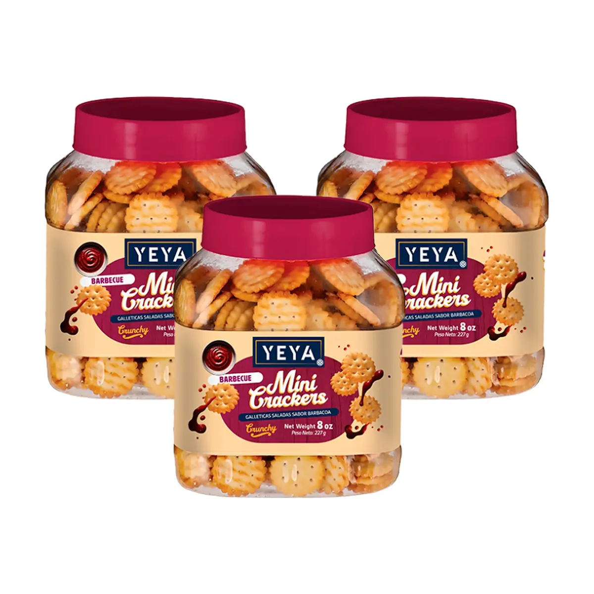 Galleticas saladas sabor barbacoa YEYA (3 x  227 g )