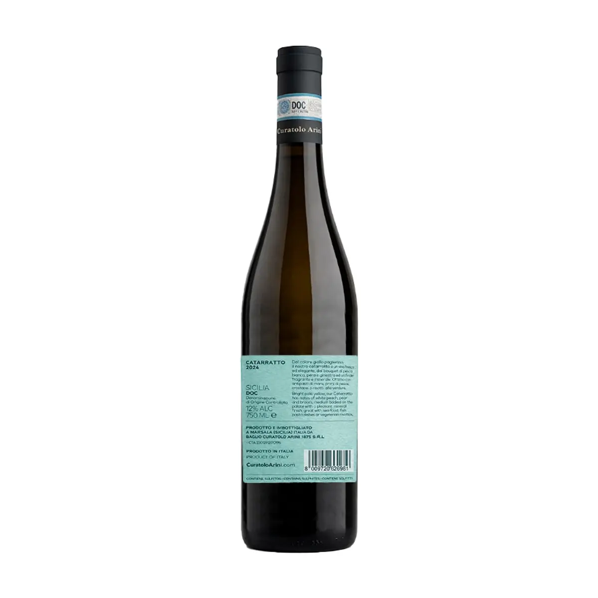 Vino Blanco Sicilia Catarratto 2024 Curatolo Arini (750 ml) - Thumbnail 2