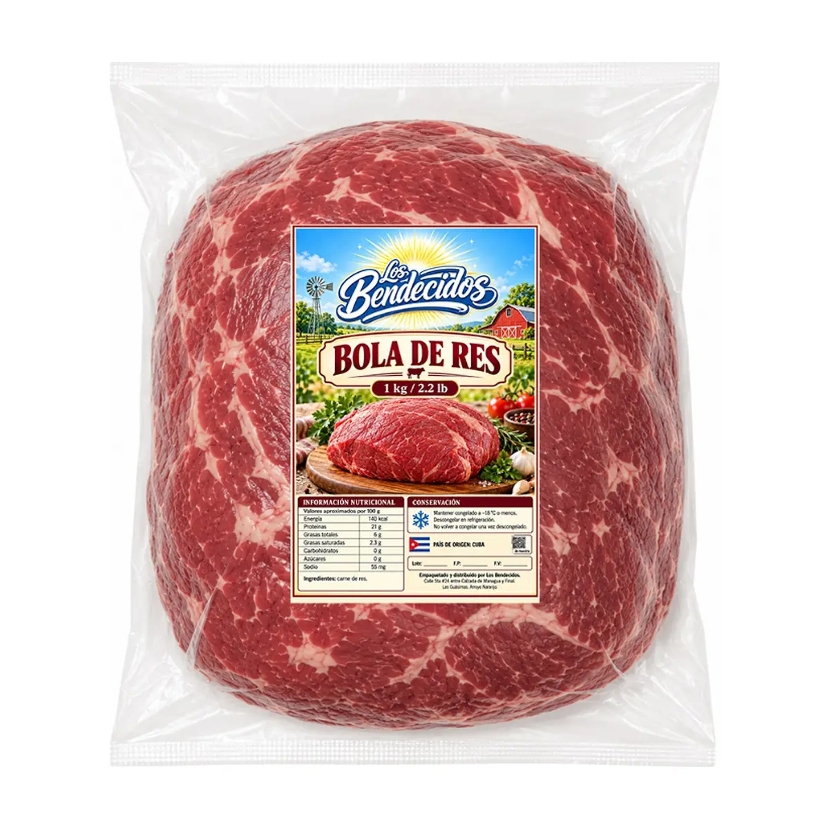 Bola de res Los Bendecidos (1 kg / 2.2 lb)