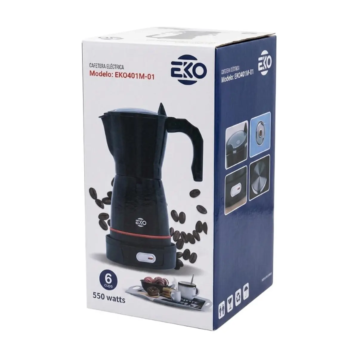 Cafetera eléctrica de 6 tazas color negro Eko EKO401M-01 - Miniatura 3