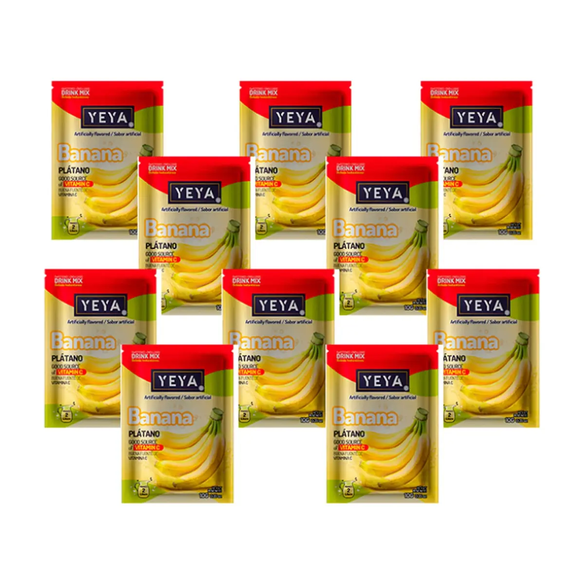 Refresco instantáneo sabor plátano YEYA (10 x 10 g / 0.35 oz)