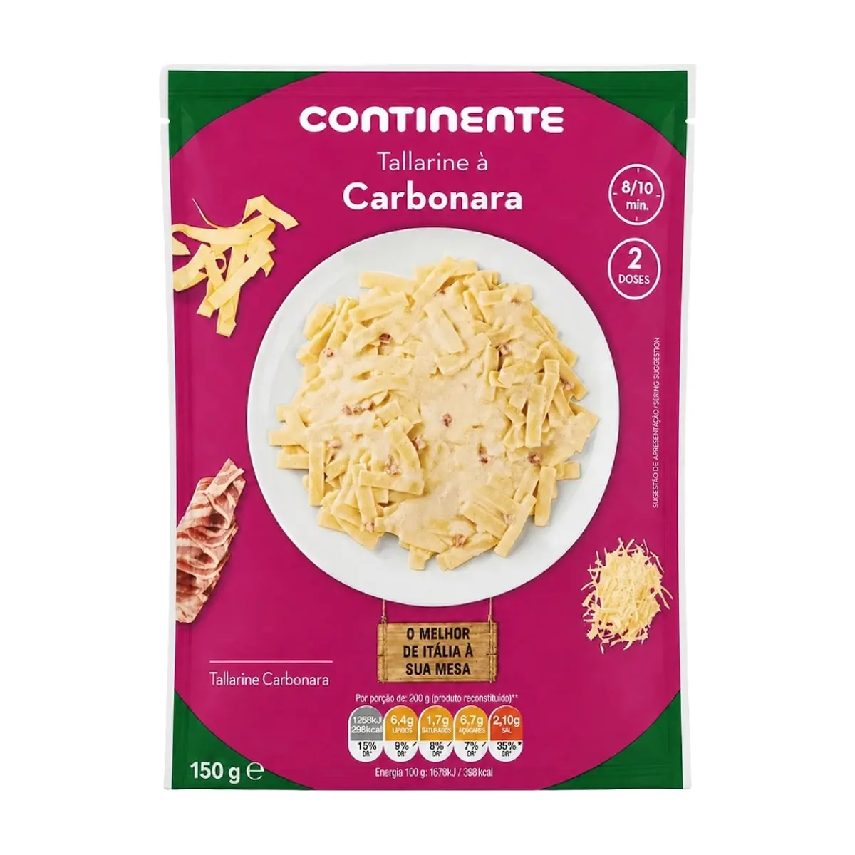 Pasta tallarina carbonara Continente (150 g / 5.29 oz)