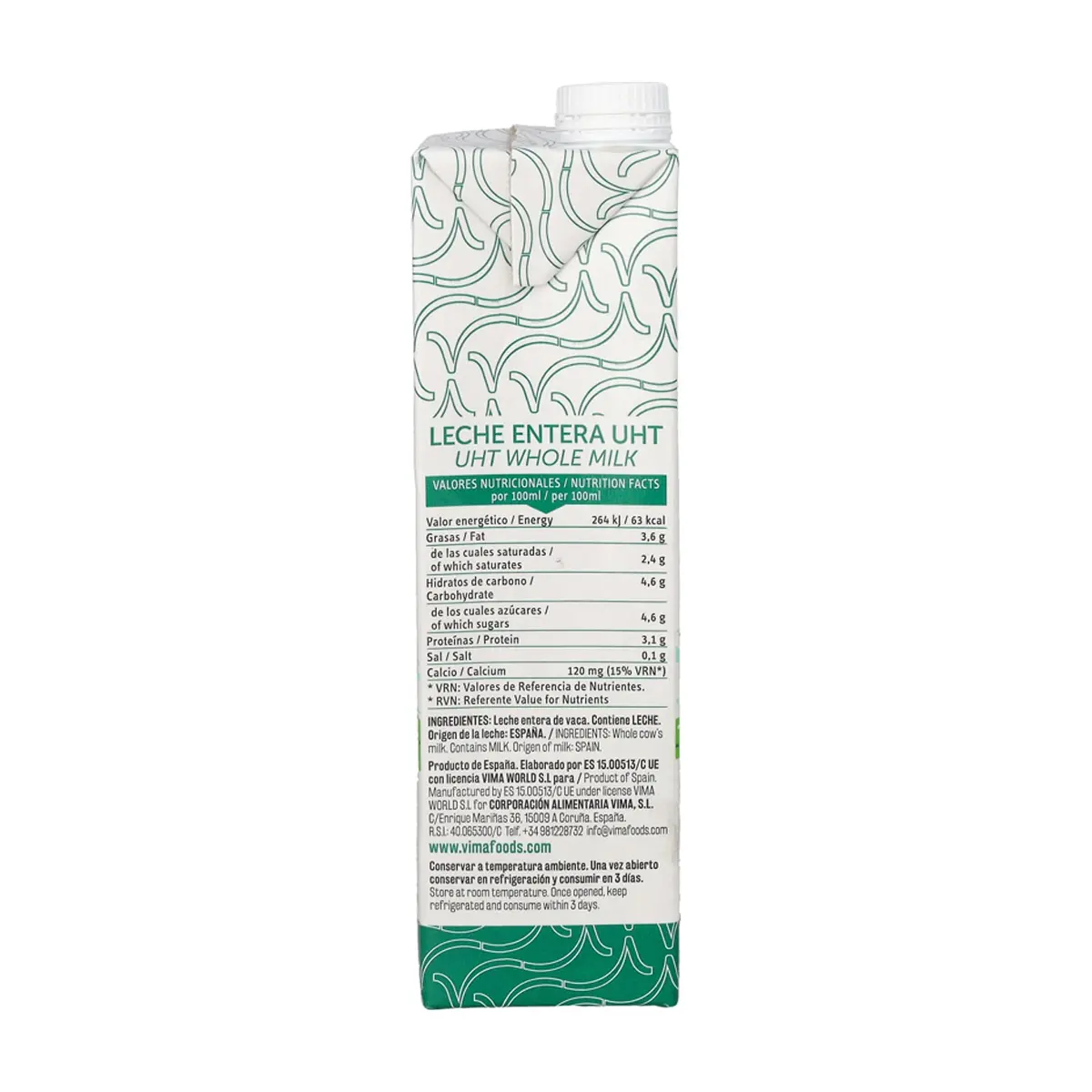 Leche entera Vima Foods (1 L) - Miniatura 5