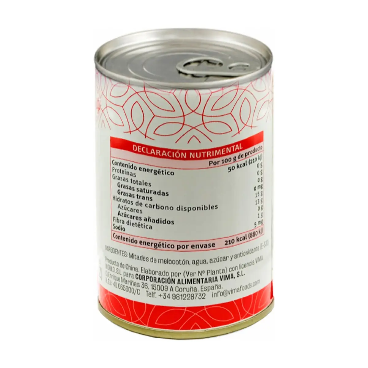 Melocotón en almíbar Vima Foods (425 g / 15 oz) - Miniatura 2