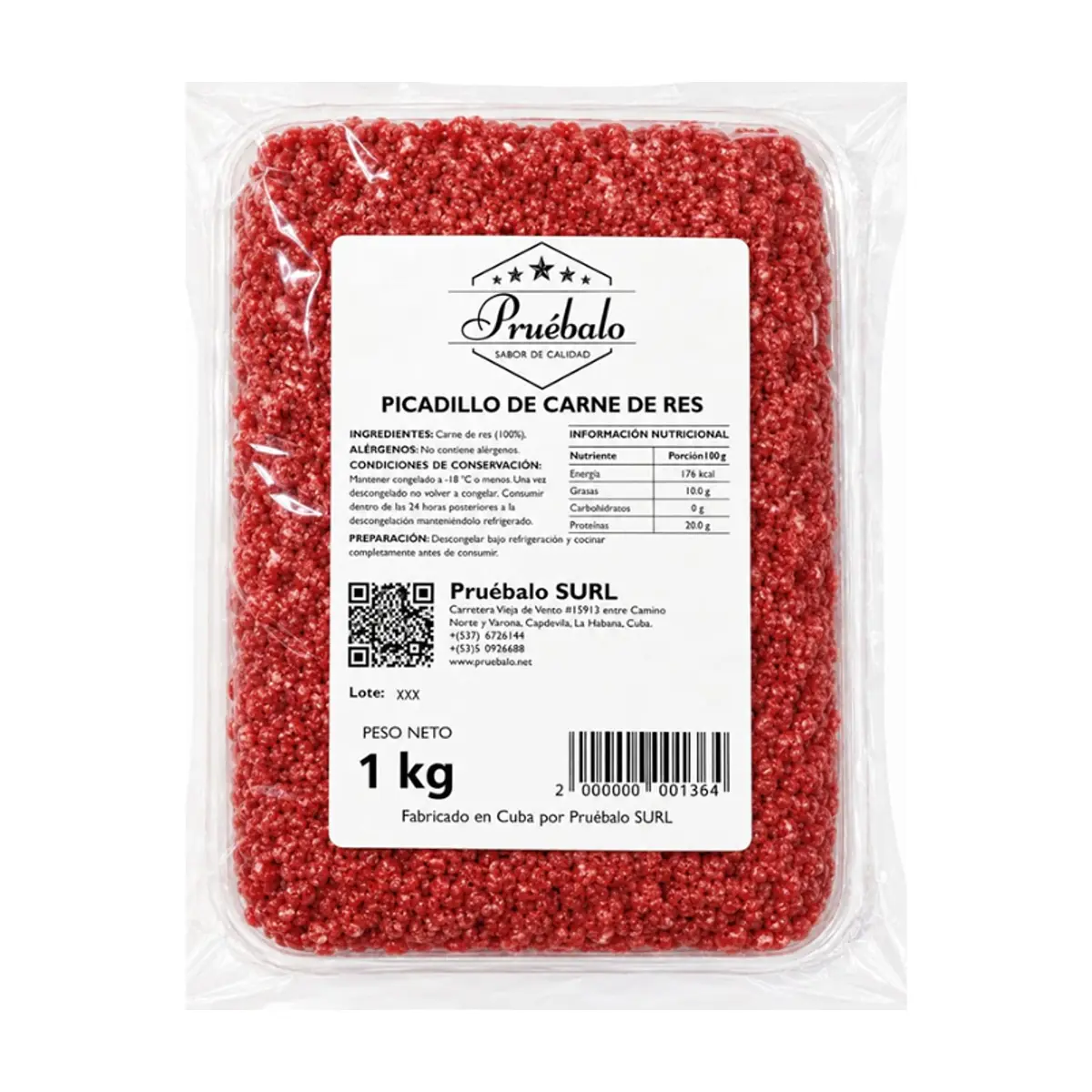 Picadillo de res Pruébalo (1kg / 2.2 lb)