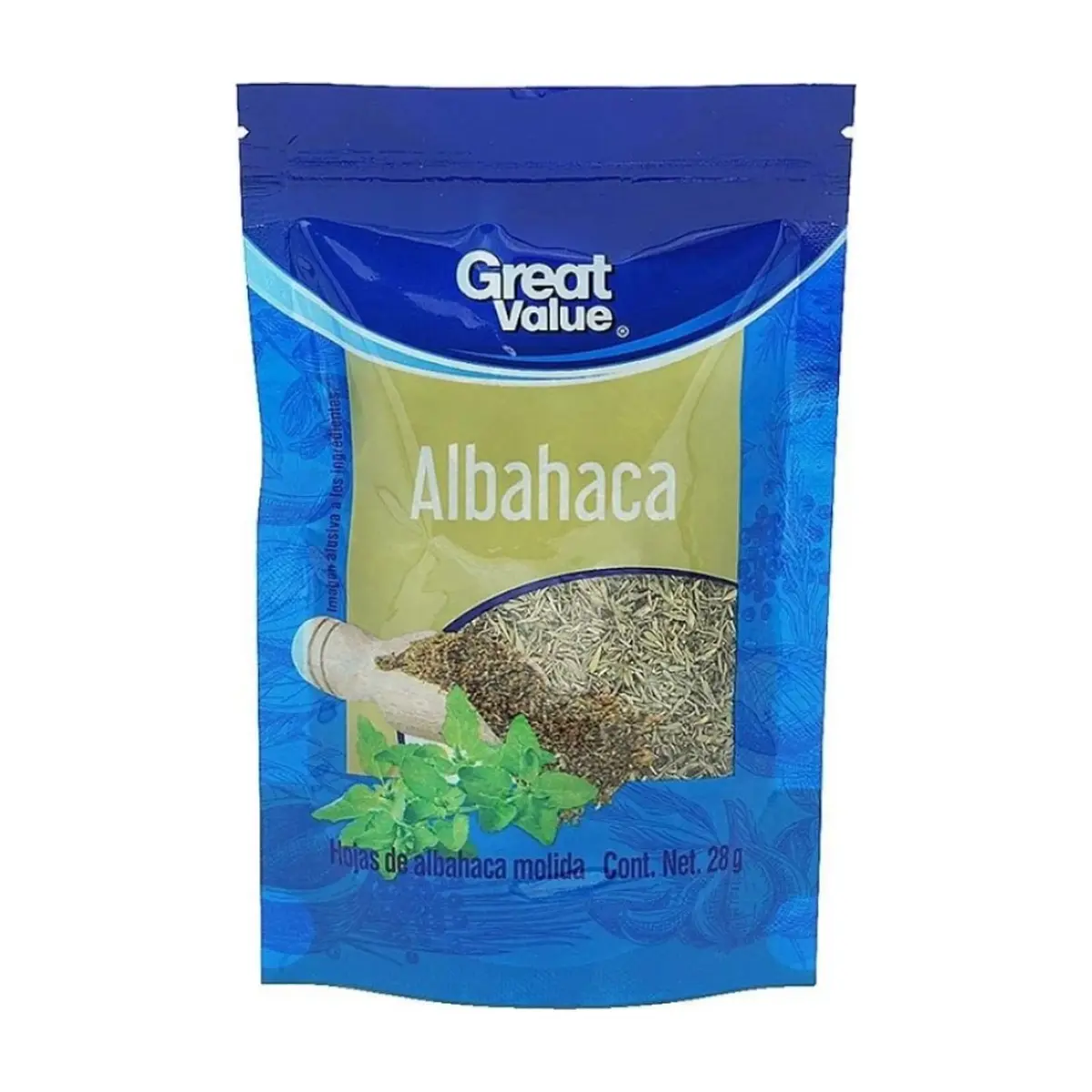 Hojas de albahaca molida Great Value (28 g)