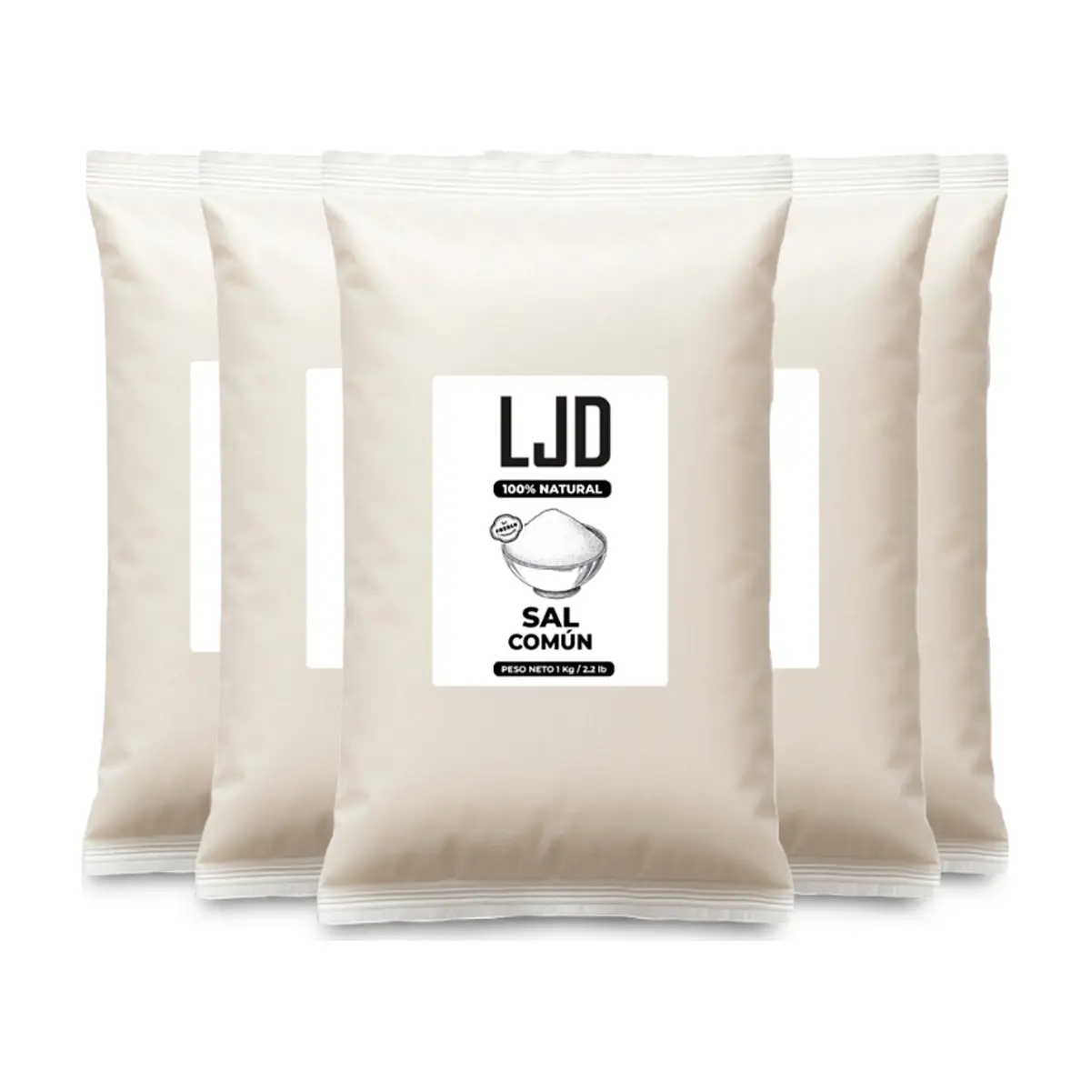 Sal común LJD (5 x 1 kg / 2.2 lb)