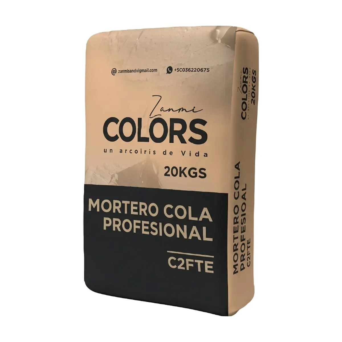 Mortero cola profesional C2FTE Zanmi Colors (20 kg / 44 lb)